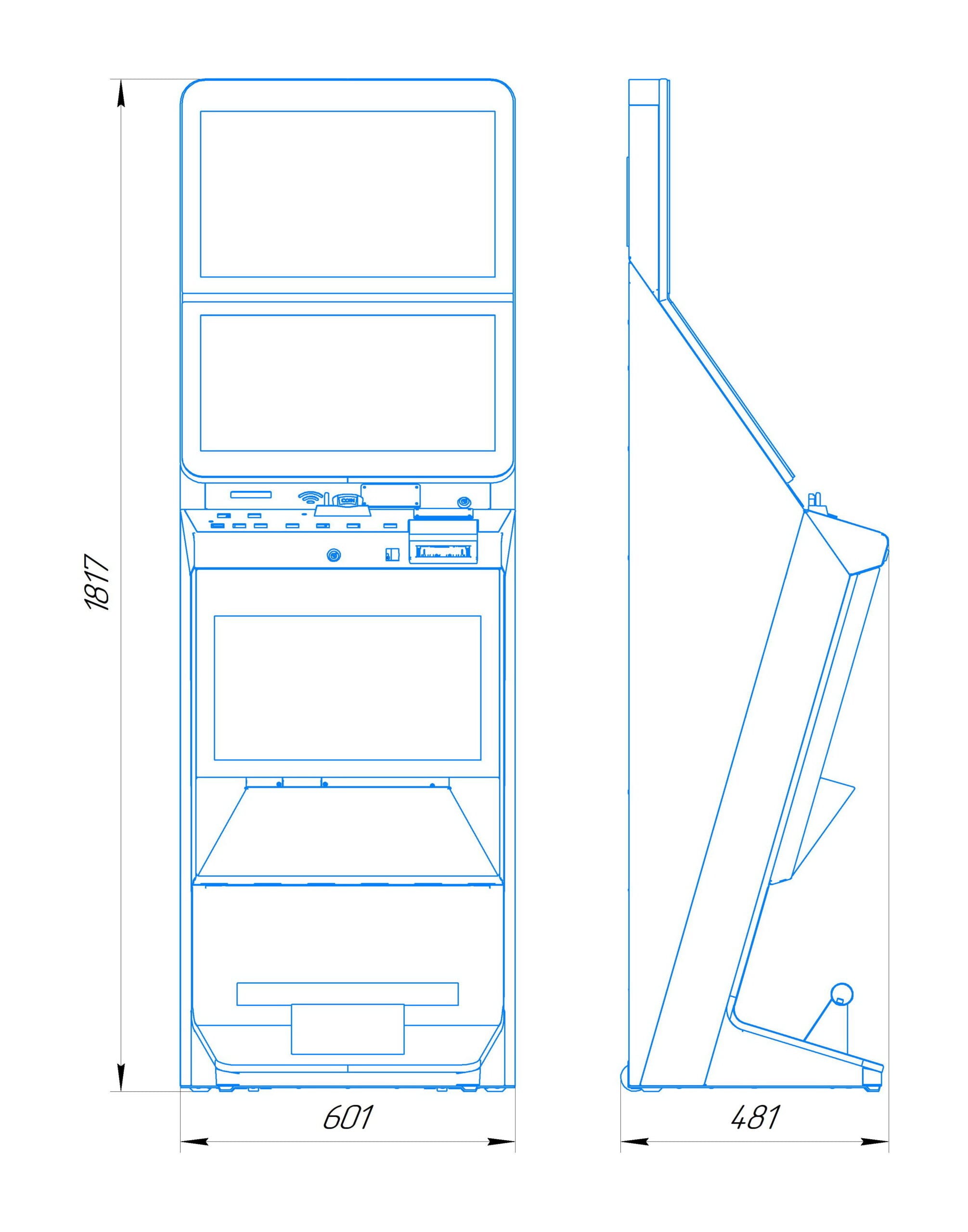 Rysunek techniczny obudowy N-14 – wymiary